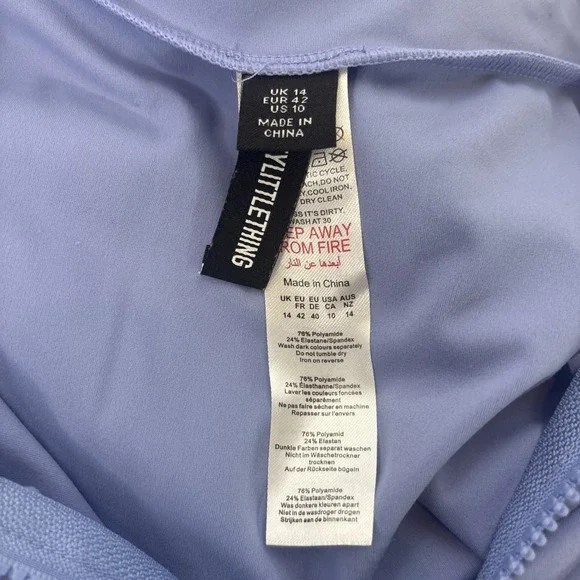 Pretty Little Thing Sport1 10 Violet Purple Sculpt Ruched Athletic Zip Jacket - Picture 8 of 12